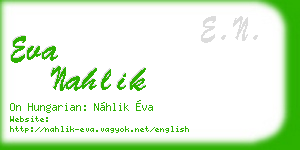 eva nahlik business card
